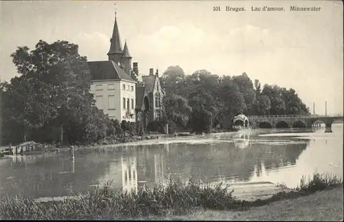 wb13804 Bruges Flandre Bruges Lac Amour Minnewater * Kategorie.  Alte Ansichtskarten