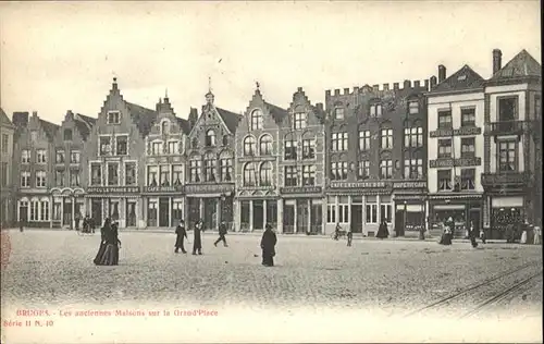 wb13802 Bruges Flandre Bruges Maison Grand Place * Kategorie.  Alte Ansichtskarten