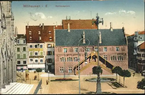 Muelhausen Elsass Rathausplatz x