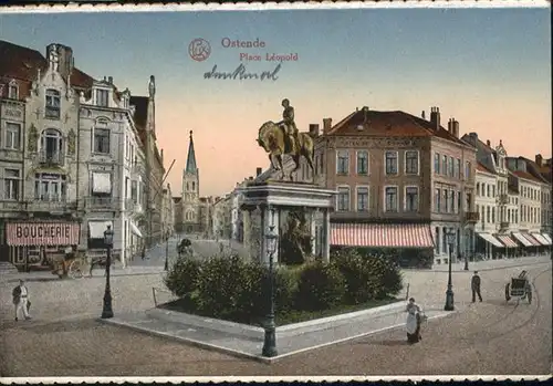 wb13747 Ostende Flandre Ostende Place Leopold * Kategorie.  Alte Ansichtskarten