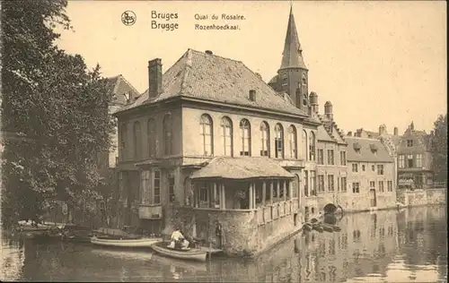 wb13714 Bruges Flandre Bruges Brugge Quai Rosaire Rozenhoedkaai * Kategorie.  Alte Ansichtskarten