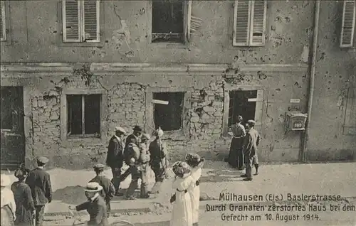 Muelhausen Elsass Baslerstrasse Zerstoerung *