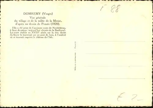 Domremy-la-Pucelle Vosges  / Domremy-la-Pucelle /Arrond. de Neufchateau