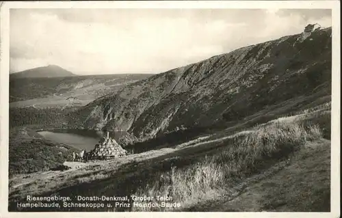 Hampelbaude Riesengebirge Donath Denkmal Grosser Teich Schneekoppe Prinz Heinrich Baude