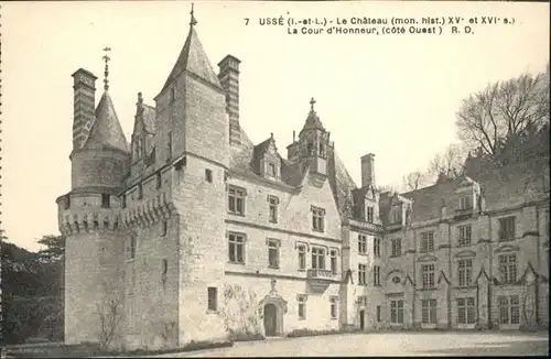 Usse Rigny Chateau la Cour d'Honneur / Rigny-Usse /Arrond. de Chinon