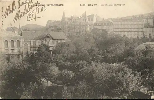 Royat Puy de Dome les Hotels principaux / Royat /Arrond. de Clermont-Ferrand