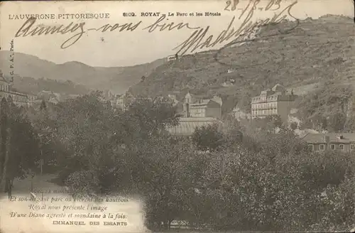 Royat Puy de Dome le Parc et les Hotels / Royat /Arrond. de Clermont-Ferrand