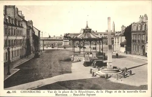 Cherbourg Octeville Basse Normandie La place de la Republique la nouvelle Gare / Cherbourg-Octeville /Arrond. de Cherbourg