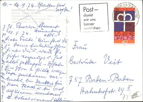 Gruenenberg Gingen Fils Gasthof-Pension zum Gruenenberg / Gingen an der Fils /Goeppingen LKR