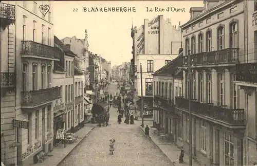 Blankenberghe la Rue d`Ouest