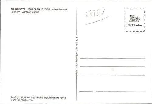 Frankenried Mauerstetten Mooshuette / Mauerstetten /Ostallgaeu LKR