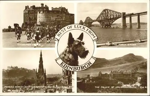 Edinburgh Hund Castle Forth Bridge  / Edinburgh /Edinburgh