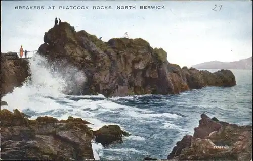 North Berwick East Lothian Breakers at Platcock Rocks / East Lothian /East Lothian and Midlothian