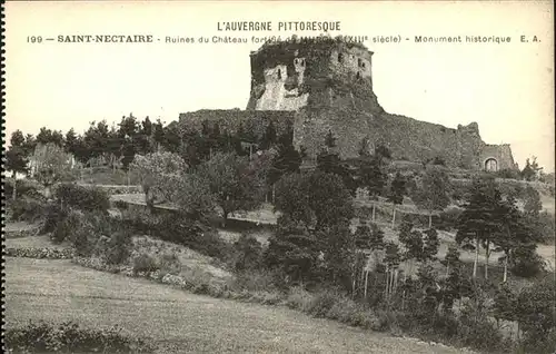 Saint-Nectaire Puy de Dome Ruines du Chateau / Saint-Nectaire /Arrond. d Issoire