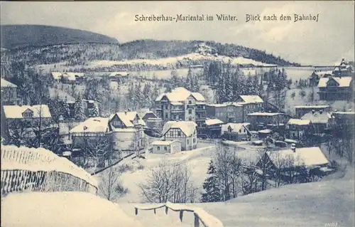 Schreiberhau Niederschlesien Winter Bahnhof  /  /Jelenia Gora