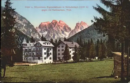 Schluderbach Carbonin Hotel Dependance Sifmundsbrunn Cadinspitzen / Toblach Suedtirol /Suedtiroler Pustertal