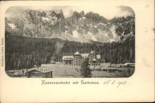 Karersee Suedtirol Karrerseehotel / Welschnofen /