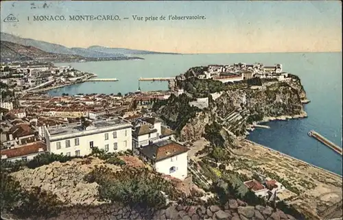 Monaco Vue prise de l`Observatoire / Monaco /