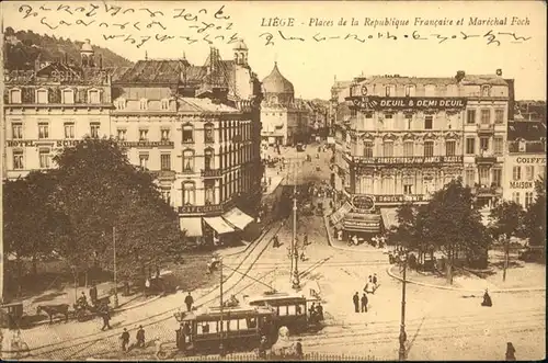 Liege Luettich Marechal Foch Strassenbahn  / Luettich /Provinde Liege Luettich