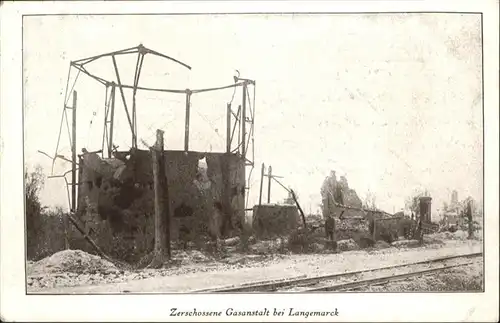 Langemarck zerschossene Gasanstalt