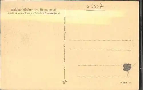 Bremke Goettingen Waldschloesschen Bremkertal / Gleichen /Goettingen LKR