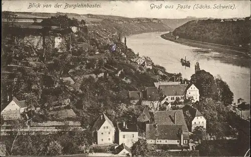 Posta Pirna Posta Blick von der Burglehnbastei / Pirna /Saechsische Schweiz-Osterzgebirge LKR