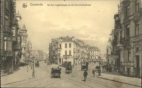 Oostende De Van Iseghemleaan an de Koninklijkestraat / Ostende /