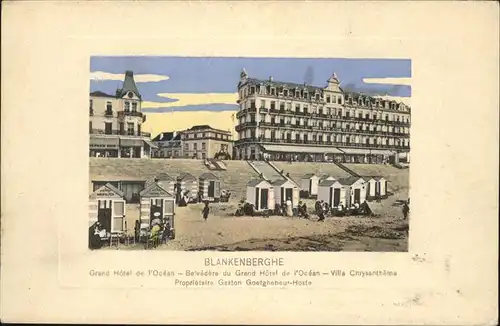 aw02187 Blankenberghe Grand Hotel de L`Ocean Kategorie.  Alte Ansichtskarten