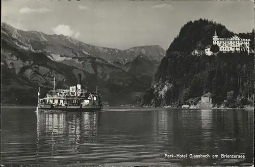 Brienzersee BE Park Hotel Giessbach Schiff  /  /