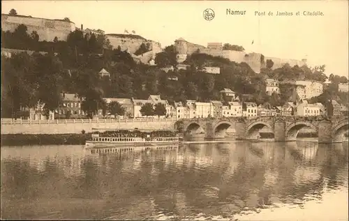 Namur Belgien Pont de Jambes et Citadelle