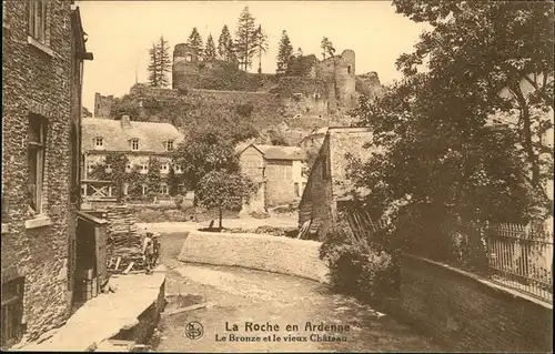 Ardenne-Houyet La Roche Bronze et le vieux Chateau Kat. 