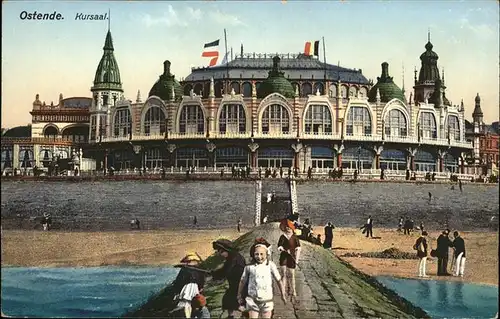 aw00842 Ostende Flandre Kursaal, Strand Kategorie.  Alte Ansichtskarten