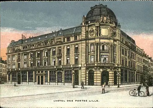 Lille Antwerpen Hotel des Postes Feldpost Kat. 