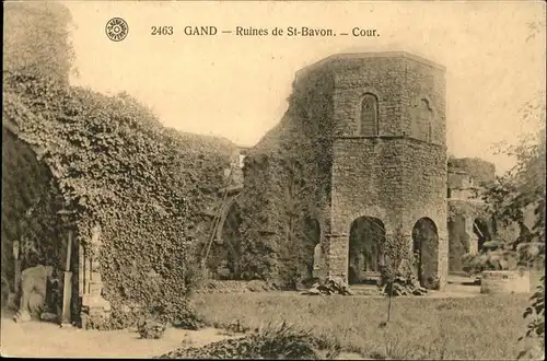 Gand Belgien Ruines de St.-Bavon, Cour /  /