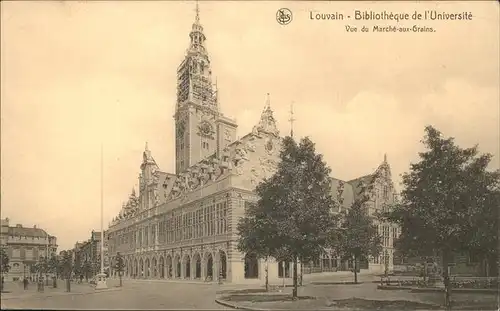 Louvain Loewen Flandre Bibliotheque de Universite, Marche aux Grains /  /Loewen