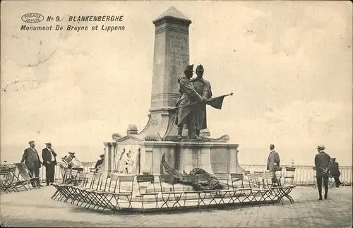 Blankenberghe West-Vlaanderen Monument de Bruyne et Lippens