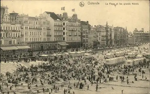 aw00994 Ostende Flandre Plage Hotels Kategorie.  Alte Ansichtskarten