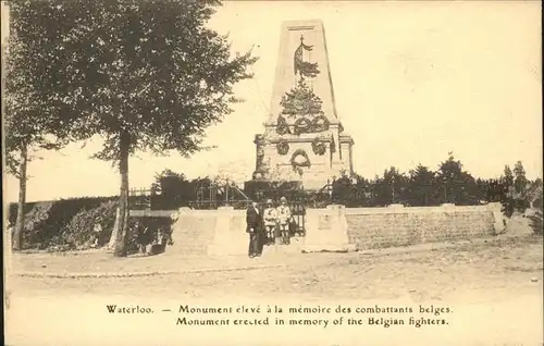 Waterloo Wallon Monument memoire des combattants belges Kat. 