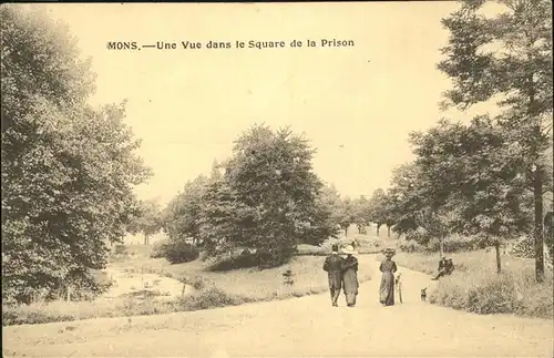 Mons Belgien Une Vue dans le Square de la Prison