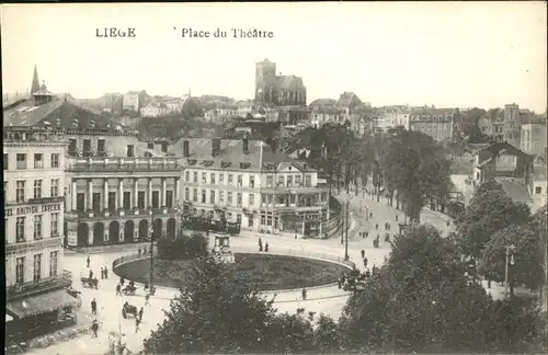 aw01125 Liege Luettich Place du Theatre Kategorie. Luettich Alte Ansichtskarten