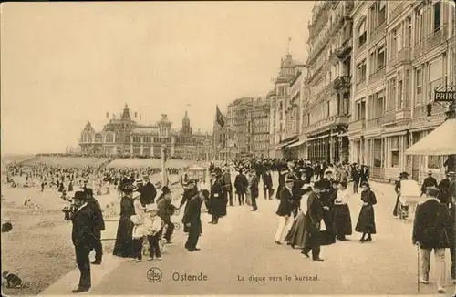 aw01185 Ostende Flandre Digue vers le Kursaal Kategorie.  Alte Ansichtskarten