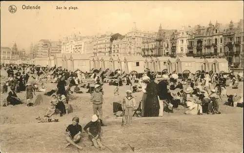 aw01202 Ostende Flandre Sur la plage, Feldpost Kategorie.  Alte Ansichtskarten