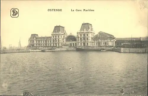 aw01217 Ostende Flandre La Gare Maritime, Schiff Kategorie.  Alte Ansichtskarten