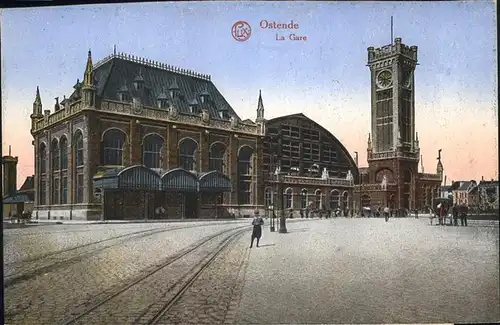 aw01220 Ostende Flandre La Gare Kategorie.  Alte Ansichtskarten