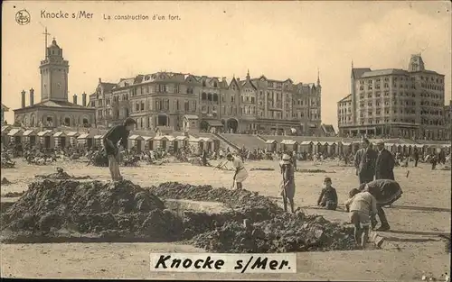 Knocke-sur-Mer construction d un fort Kat. 