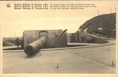 Knocke-sur-Mer Batterie Wilhelm II. Canons Kat. 