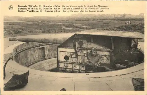 Knocke-sur-Mer Batterie Wilhelm II. Canons Kat. 