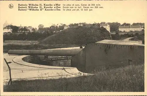 Knocke-sur-Mer Batterie Wilhelm II. Canon Kat. 