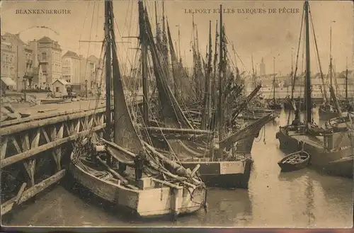 Blankenberghe Port Schiffe Hafen Kat. 