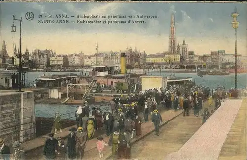 Antwerpen Anvers St. Anna Aanlegplaats Panorama Antwerpen /  /